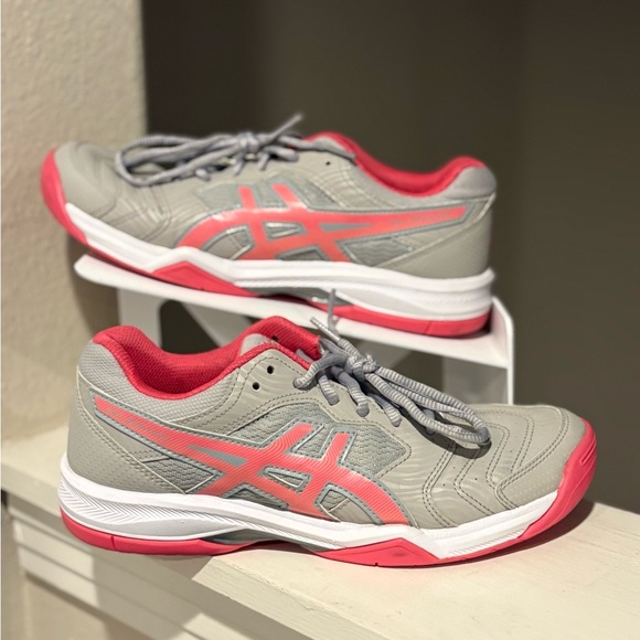 Asics Shoes - Asics Women's Gel-Dedicate 1042A067 Grey Pink Running Shoe Size 8.5